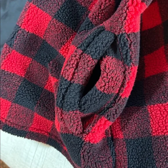 Tommy Hilfiger Fleeced Red & Black Plaid Jacket XL - Picture 8 of 14
